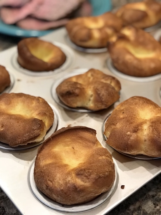 Yorkshire Pudding is a delicious popover that you can enjoy with roast beef. It's light and fluffy and so easy to make!