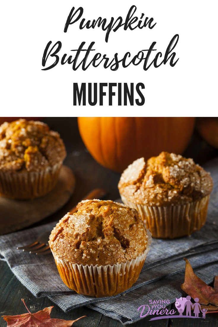These are the best Pumpkin Butterscotch Muffins made from scratch. You can also make them as doughnuts. This is an easy pumpkin recipe to get you ready for Fall! #muffins #pumpkin #butterscotch