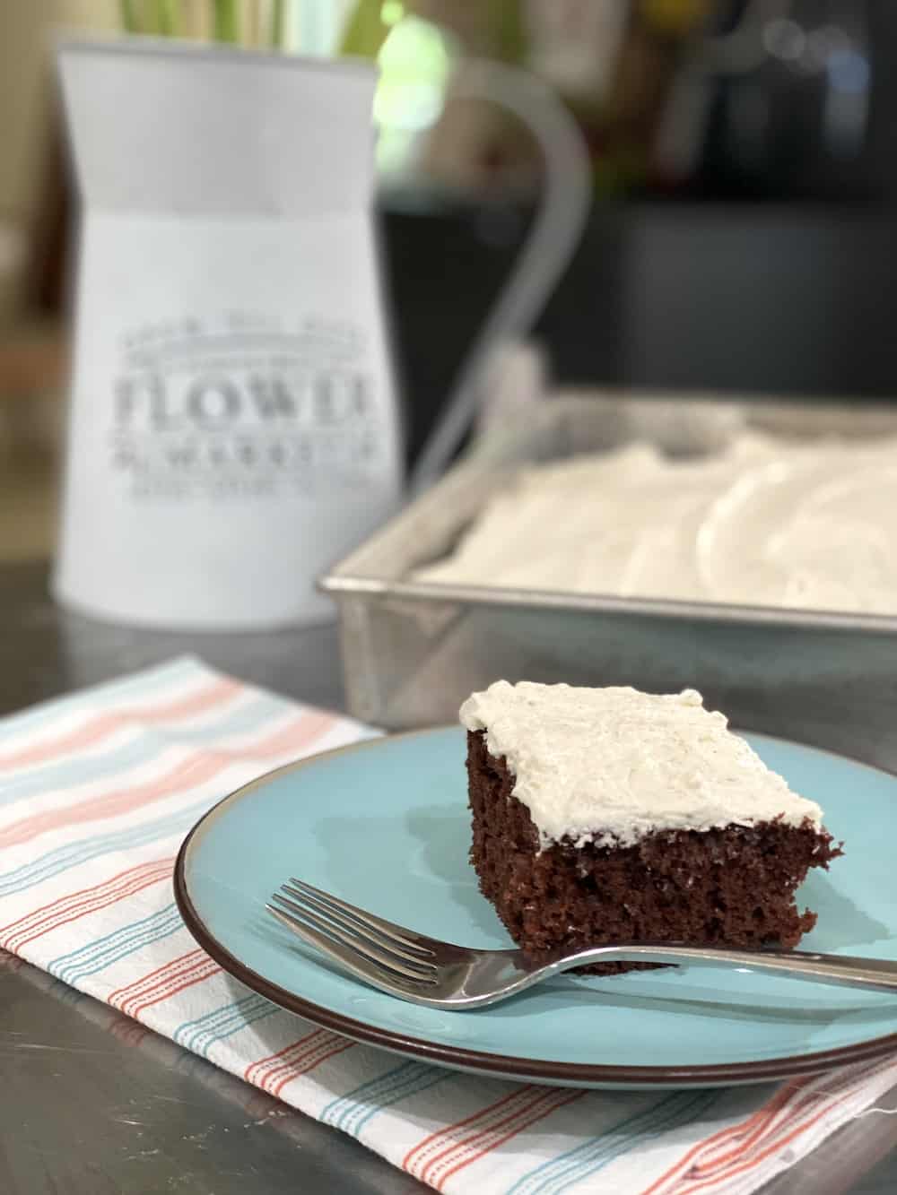 Make this Vanilla Frosting Without Powdered Sugar the next time you make a cake or cupcakes. It's so light and fluffy and delicious!