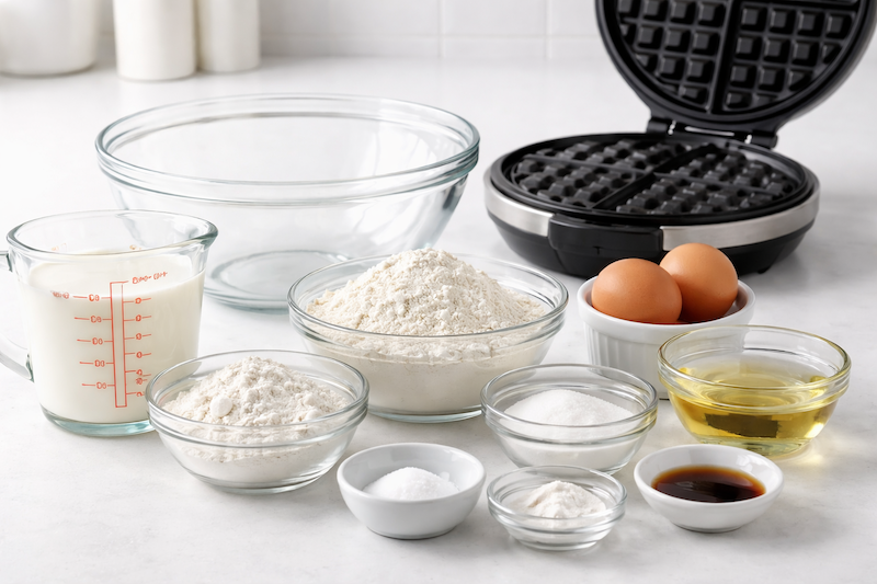 Looking for the best waffle recipe? This easy waffle recipe creates perfectly fluffy waffles with a crispy finish every time!