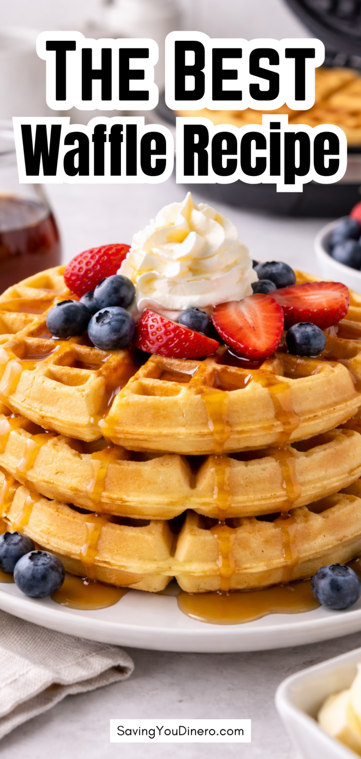 The Best And Easiest Waffle Recipe - Saving You Dinero