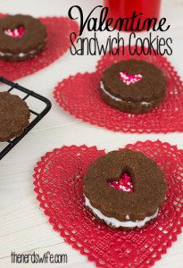 valentine sandwich cookies