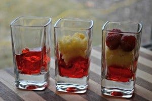 raspberry dessert shooter