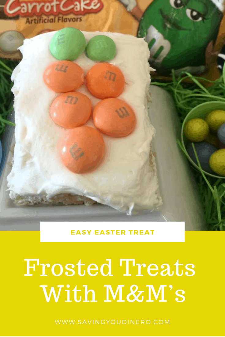Check out this Easter Recipe for Easy Frosted Treats With M&M's®. It's a quick and easy recipe you can make with kids. #Easter 