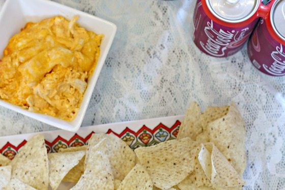 Enjoy a cold can of Coca Cola With this Buffalo Chicken Dip #FinalFourPack #Ad