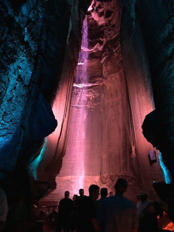 See An Amazing & Beautiful Waterfall In A Cave At Ruby Falls In Chattanooga, Tennessee