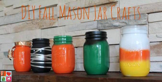 Fall Mason Jars {#12DaysOf Halloween}