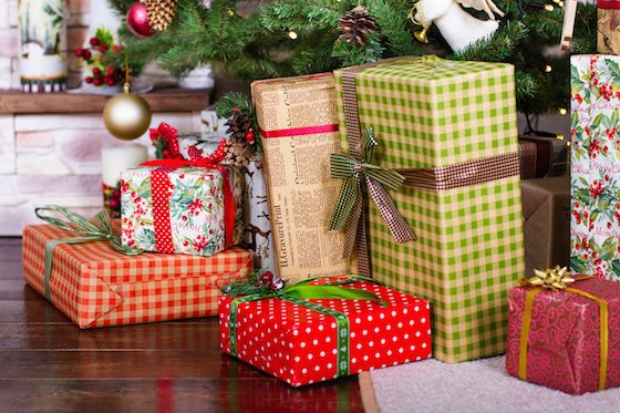 Christmas gifts under the Christmas tree
