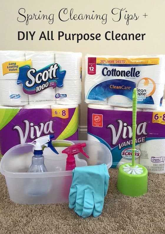 Spring Cleaning Tips & DIY All Purpose Cleaner #SpringClean16 #Walmart
