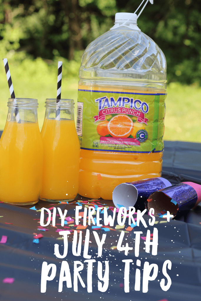 DIY Fireworks + July 4th Party Tips #WaveYourFlagWithTampico #DrinkTampico