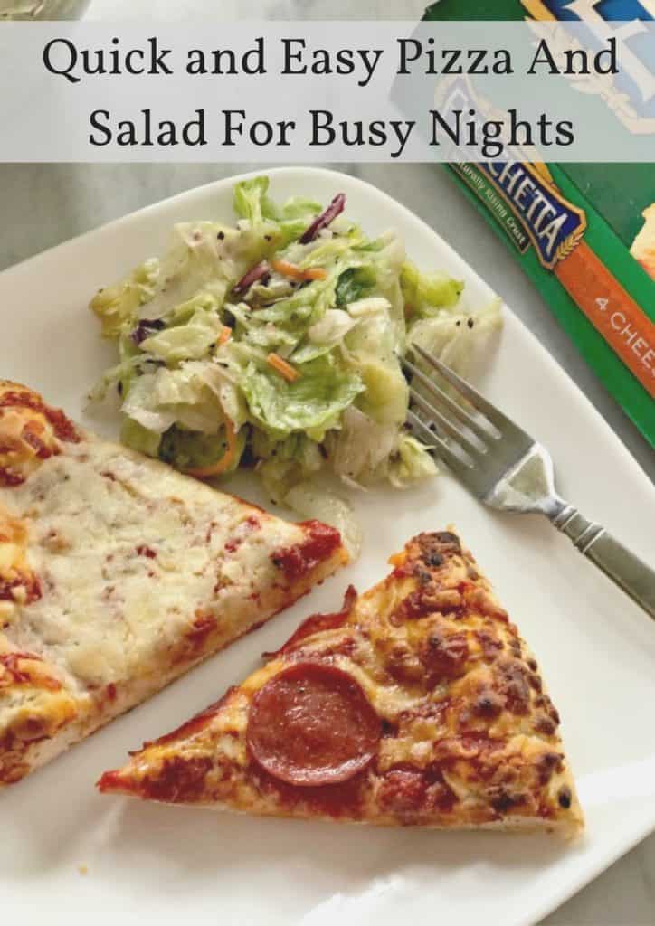 Quick and Easy Pizza And Salad For Busy Nights #FreschettaFresh #CollectiveBias