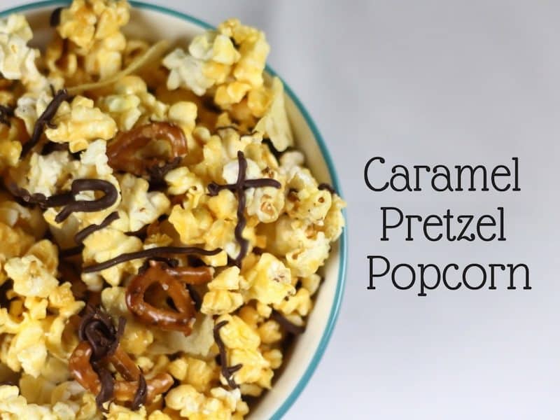 Caramel Pretzel Popcorn {Sweet N Salty Popcorn} #AllStarSnackBar #CollectiveBias