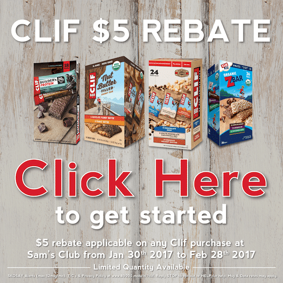 Deal Alert: (Almost Instant) $5 Rebate On Clif Bars From Sam’s Club