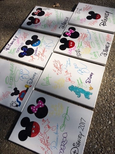 Disney Autograph Canvases are a fun and unique way to show off your Disney Autographs! Make them before your next Disney Trip! 