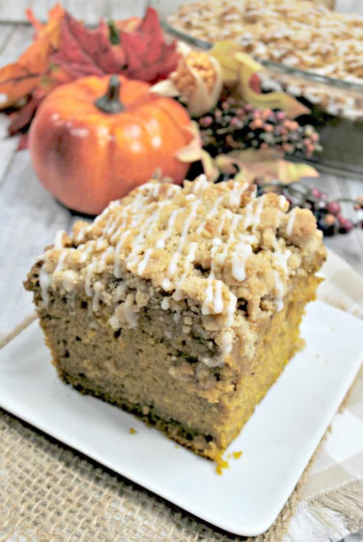 If you love all things pumpkin you have to try this Easy Pumpkin Coffee Cake With Streusel Topping. You will love these flavors!