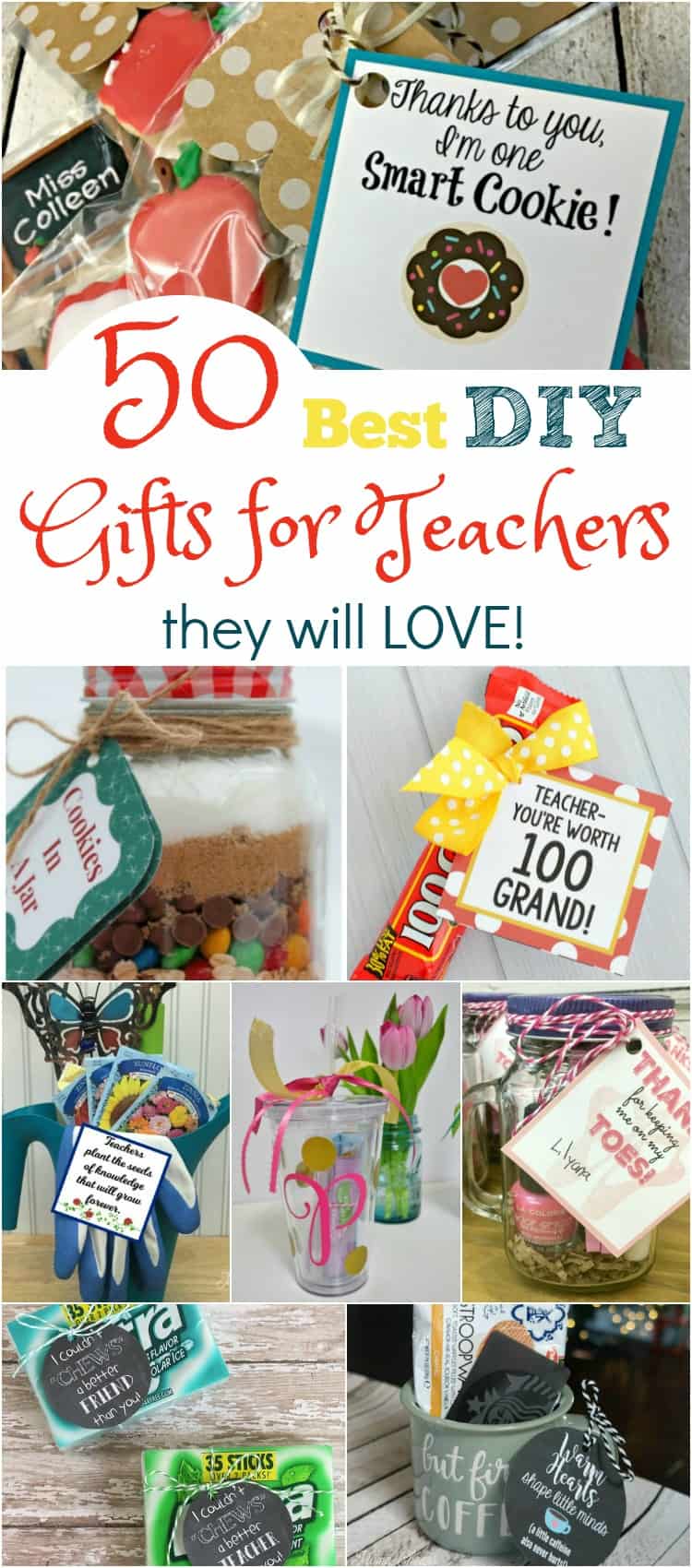 Check out these diy teachers gifts you can make from kids. Some are easy, others are homemade, or cheap. They are a perfect Christmas gift, teacher appreciation gift, end of the year gift, or birthday gift! 