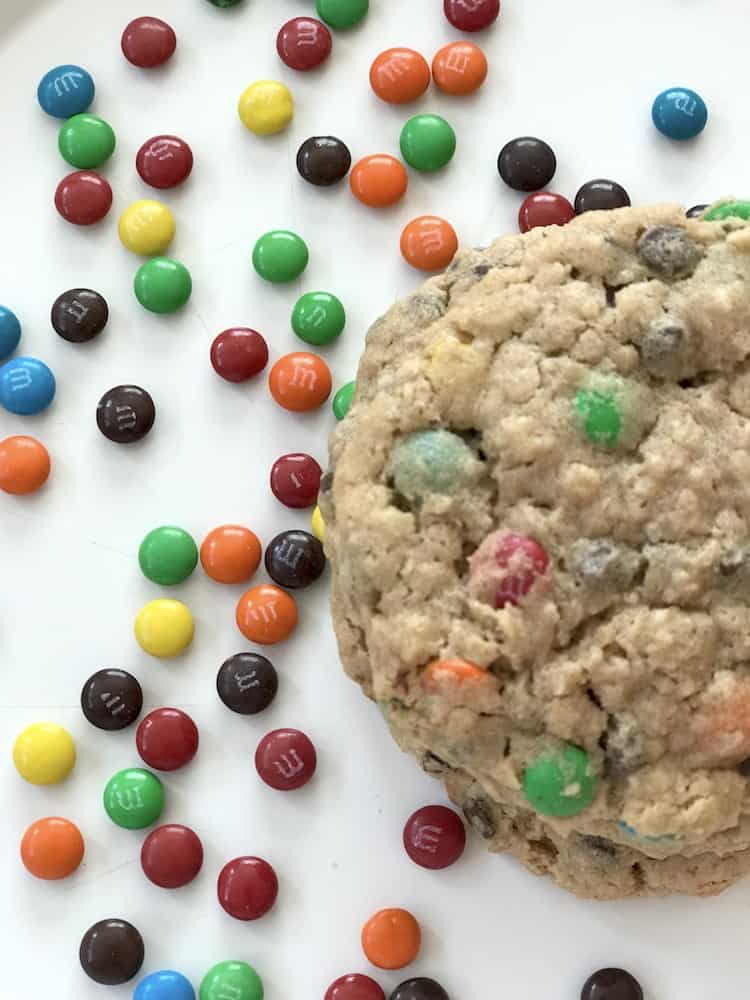 Try out this recipe for Monster Cookies. It is everything you want in a cookie- chocolate, peanut butter, M&Ms and oatmeal!
