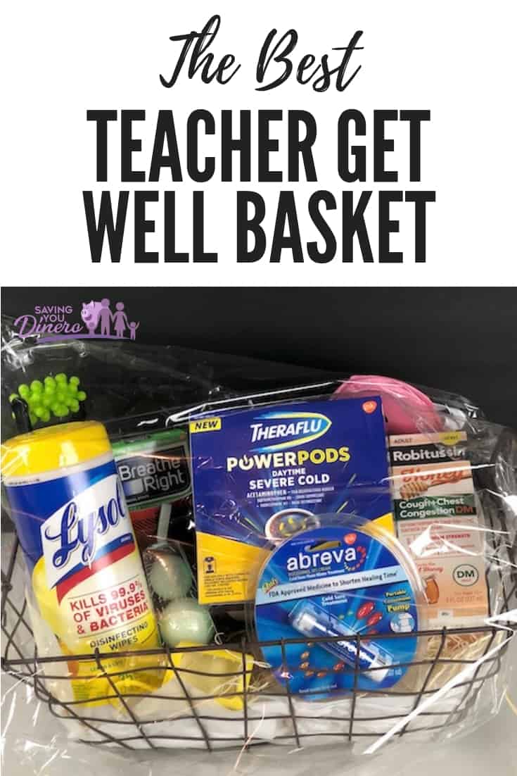 This is the best homemade teachers get well gift basket. It's an easy DIY basket that your teacher will appreciate when they are sick. It's unique and perfect for cold and flu season! 