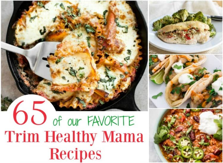 65 of our favorite Trim Health Mama Recipes. This is a full list of 65 recipes that are for breakfast, lunch and dinner. You will also find sugar free dessert recipes your whole family will love. I love easy recipes and especially ones the can go in the crock pot. This is a great list for beginners and has chicken and beef recipes. Check out these recipes for meal planning. 