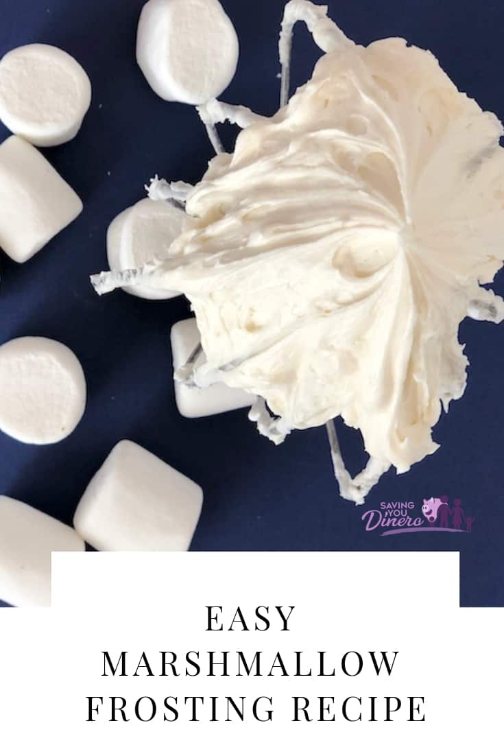How to make easy homemade marshmallow frosting recipe. It is made with marshmallow fluff. It is perfect for cake or cupcakes. It has no eggs and you could use Jet puff marshmellow cream. It is a delicious whipped buttercream icing. 
