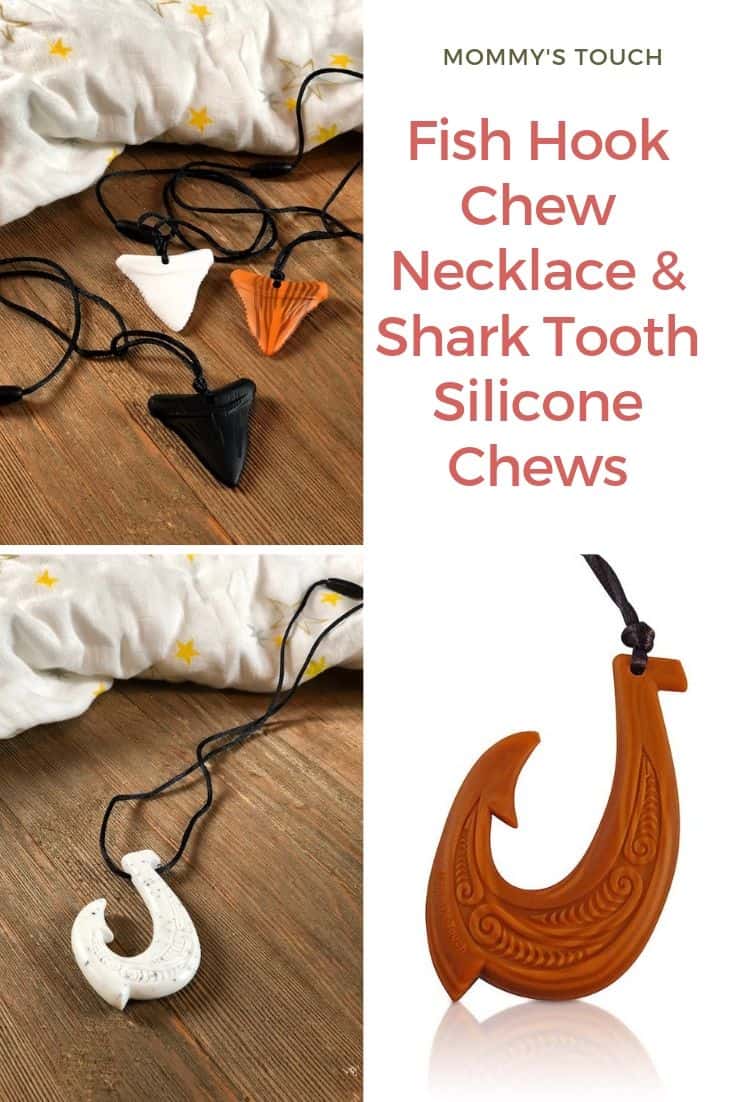 Fish Hook Chew Necklace & Shark Tooth Silicone Chews - Saving You Dinero