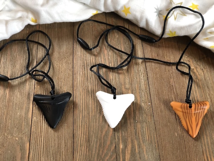 Fish Hook Chew Necklace & Shark Tooth Silicone Chews - Saving You