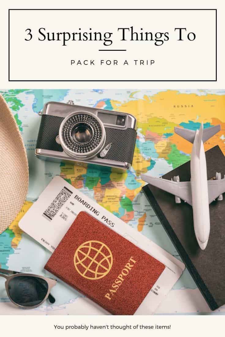 If you are looking for travel hacks, there are 3 surprising Things To Pack For A Trip. They dont take up much room in your suitcase and they will even make the trip better with kids. 