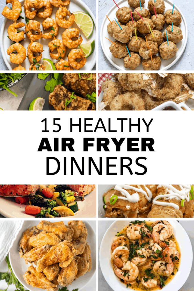 15 Healthy Air Fryer Dinners - This is a great collection of the best healthy air fryer recipes. You will find 15 easy dinner recipes you can make in your air fryer. There are chicken, beef and pork air fryer recipes. You will even find fish, shrimp and vegetarian recipes on this list! Check this out before you make your meal plan. 