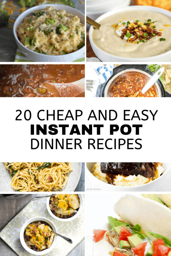 Is a Instant Pot on your Christmas list? You need these 20 cheap and easy Instant Pot Dinner Recipes to make to impress your family! You will find chicken and beef recipes and soup and chili recipes on this list. These recipes are full of flavor. This is a great list of dinner recipes that can help you with meal planning!