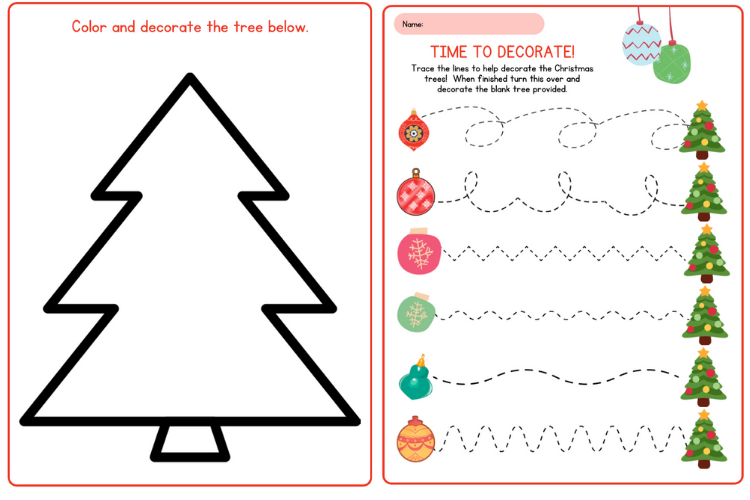 Free Christmas Game Printables for Kids including I Spy, Christmas Maze, Christmas Crossword Puzzle, and Christmas Word Search.