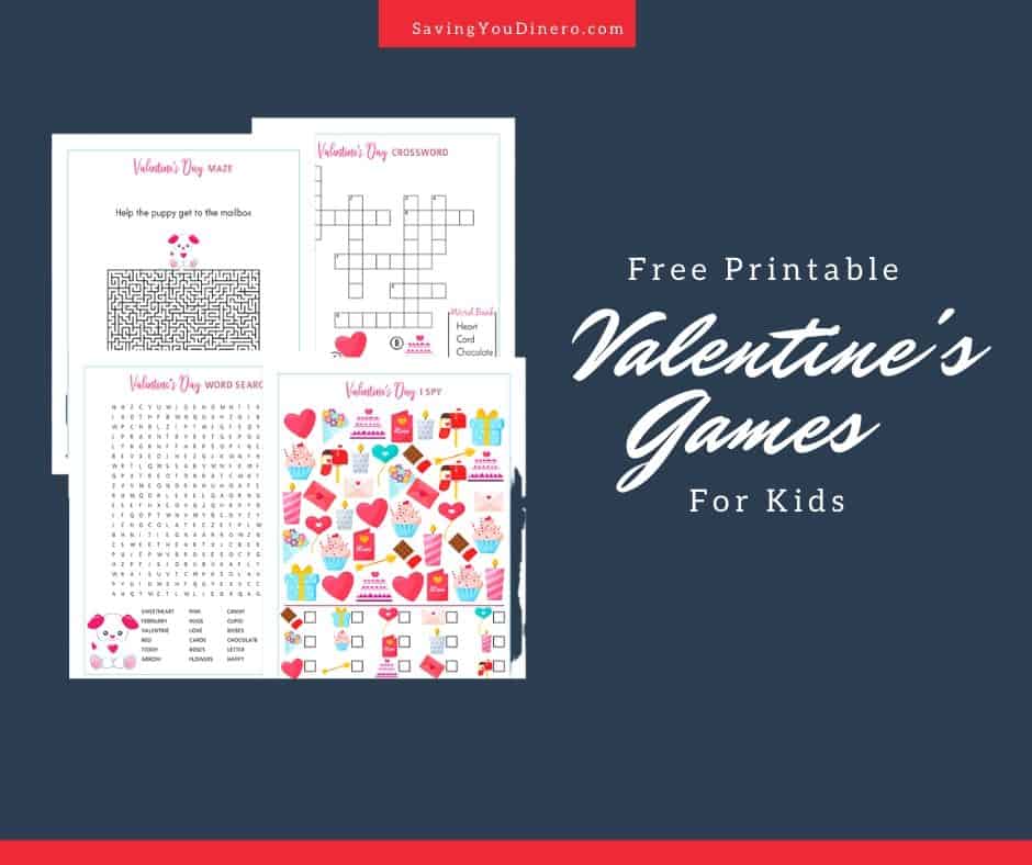 Free Printable Valentine's Games For Kids - Saving You Dinero