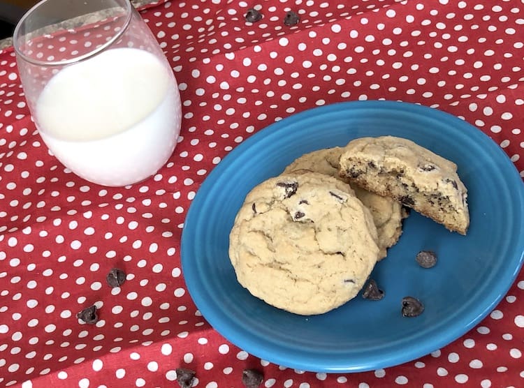 I love to have a few Easy Chocolate Chip Cookies Recipes. This recipe is a homemade from scratch cookie recipe and the cookie comes out soft and chewy. 