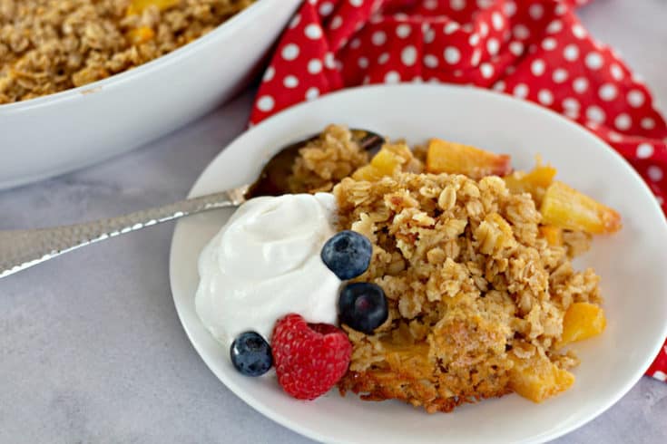 Peaches and Cream Baked Oatmeal