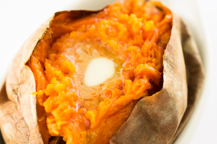 This is a delicious and quick Baked Sweet Potato Recipe - Microwave Instructions. They are so healthy and easy to make!