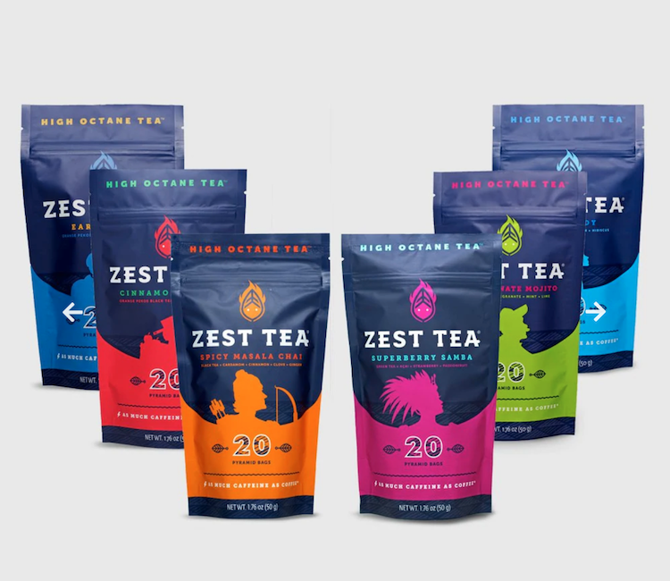 If you are looking for a caffeinated beverage that has no jitters and no crash - check out Zest Tea!  Zest has about 3x the caffeine of normal tea, or about as much caffeine as a regular cup of joe.