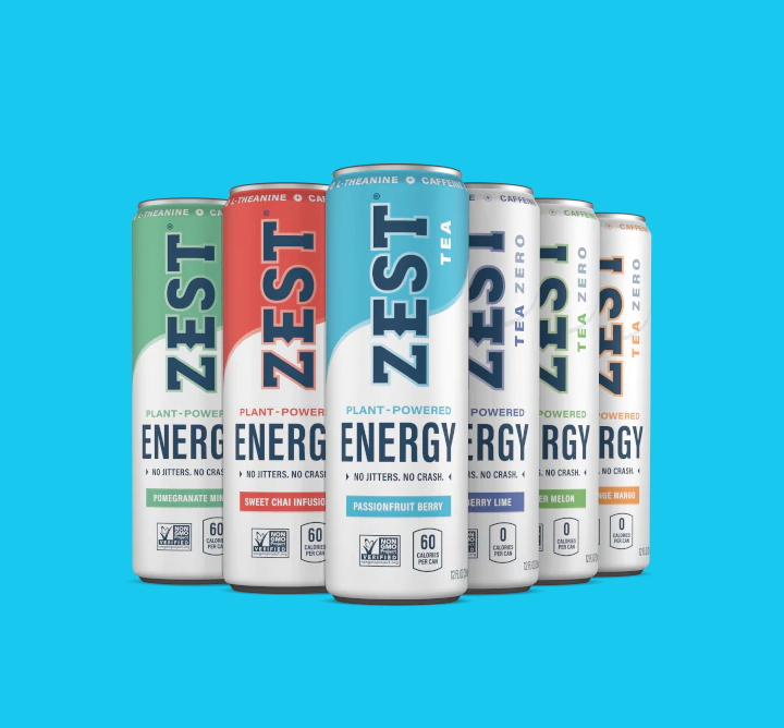If you are looking for a caffeinated beverage that has no jitters and no crash - check out Zest Tea!  Zest has about 3x the caffeine of normal tea, or about as much caffeine as a regular cup of joe.