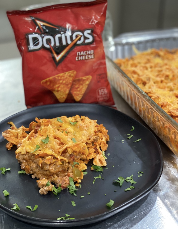 This Dorito casserole recipe made with ground beef is a meal everyone will love. Even the picky eaters will ask for seconds! It's very customizable and you can bring it to a potluck meal, bring to a new mom, or serve a bunch of hungry teens. 