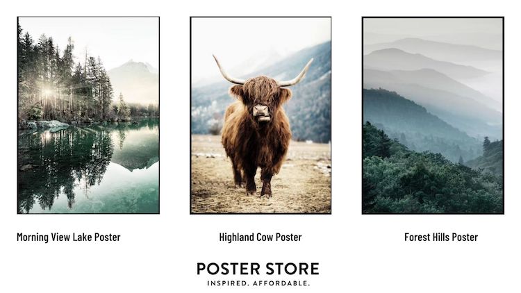 It's so easy to decorate your walls with prints from Poster Store! They have so many options and great prices! 