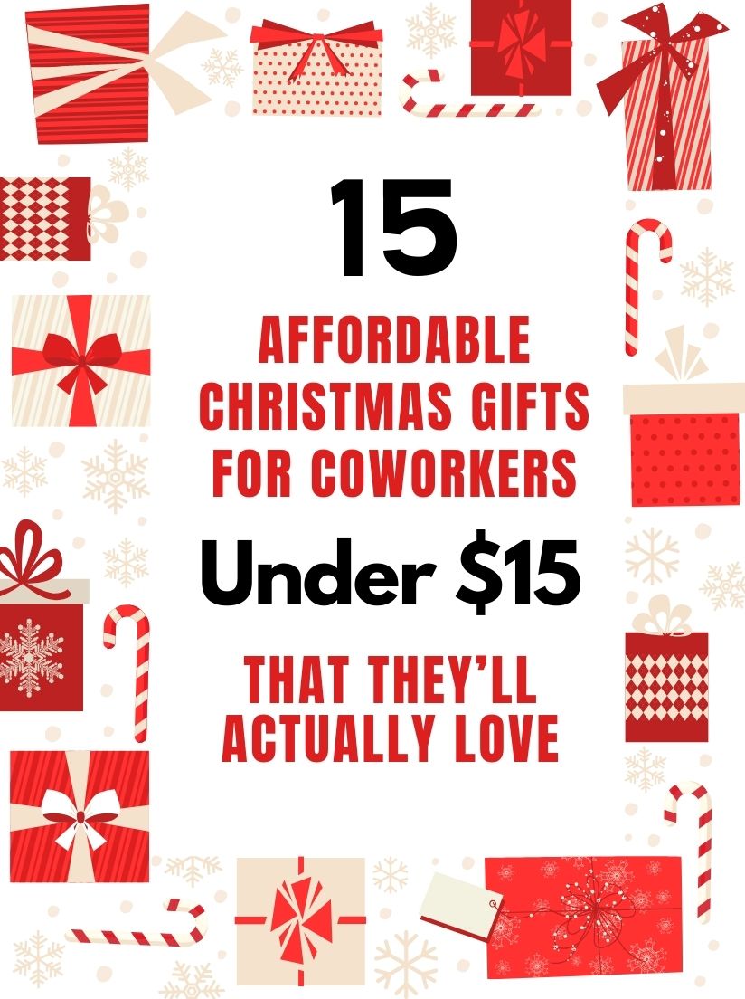Find the best Christmas Gifts For Coworkers under $15. These affordable, easy, and thoughtful gift ideas are perfect for offices, teachers, Secret Santa, and holiday gift exchanges.