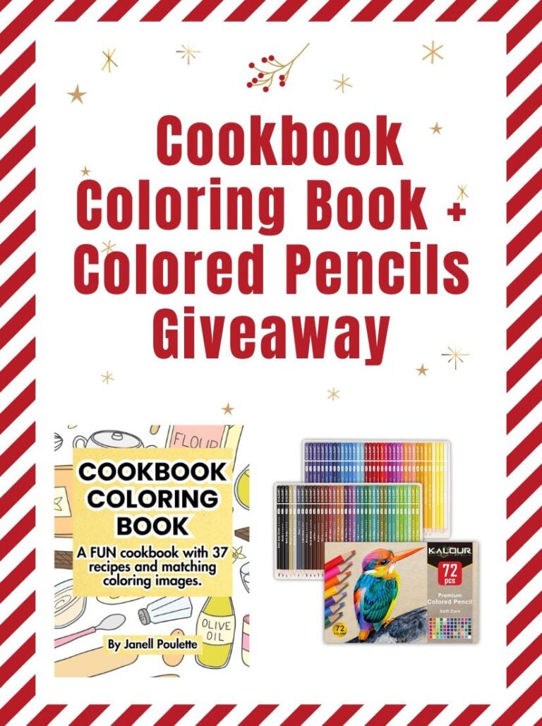 Giveaway - Cookbook Coloring Book + Colored Pencils