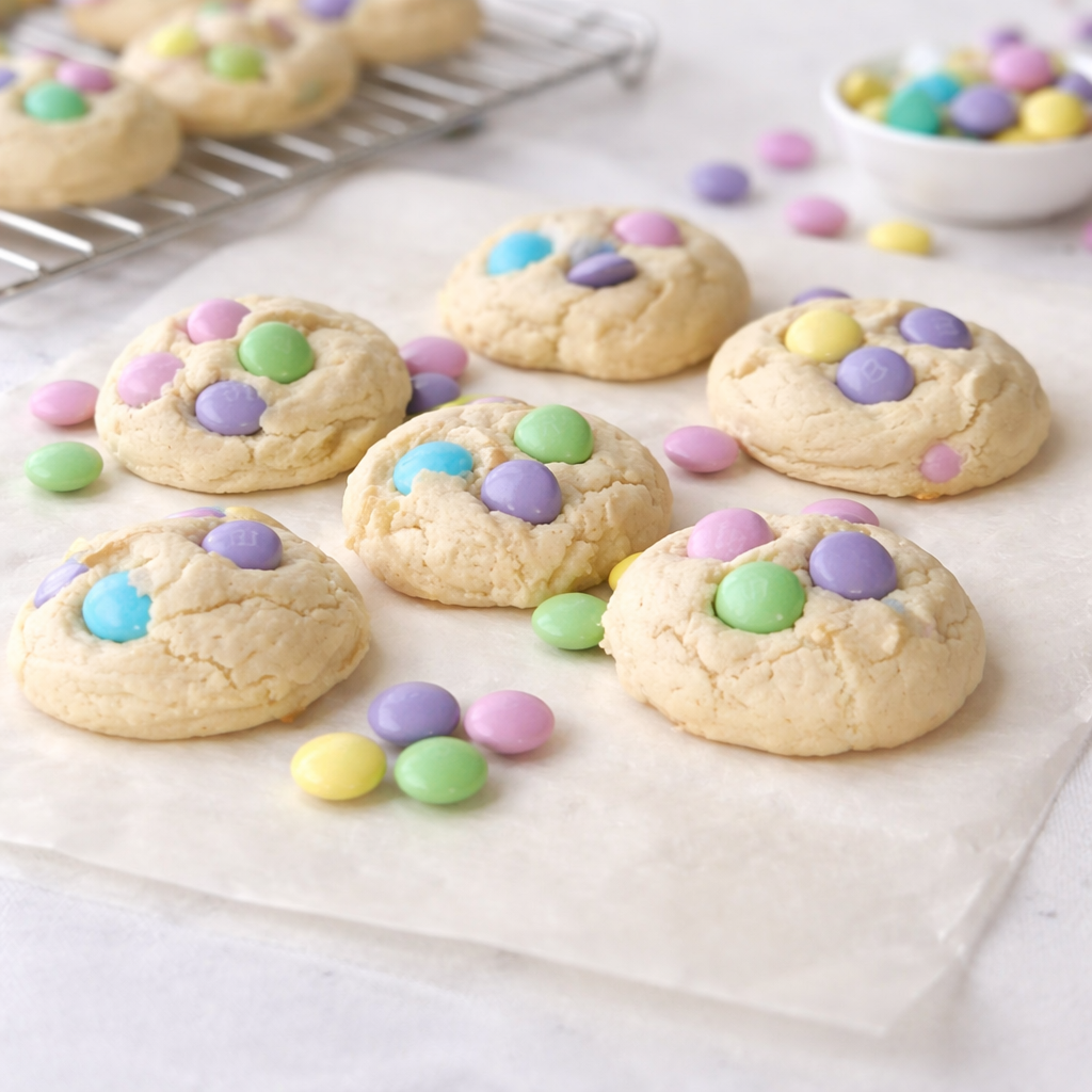 Make soft and colorful Easter Cookies with cake mix. One of the easiest Easter baking ideas for parties, kids, and spring dessert tables.