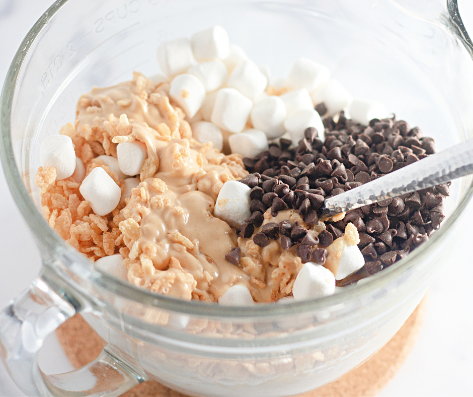 Avalanche Cookies made with five simple ingredients and topped with mini chocolate chips.